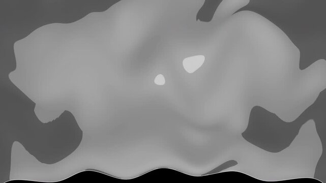 Hand Drawn Wave Liquid Fluid Transition on Alpha Channel, Looped
