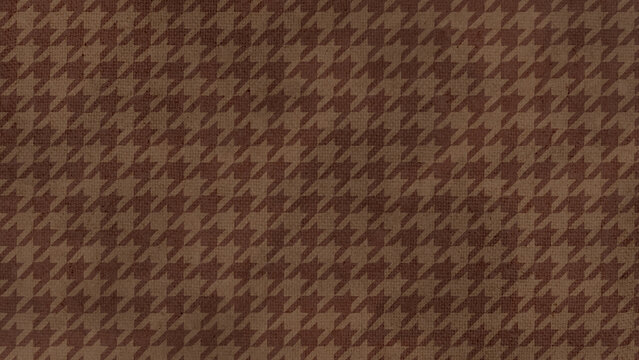 Brown fine hand-drawn houndstooth pattern background
