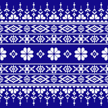 Christmas fair isle pattern design for fashion textiles, knitwear and graphics