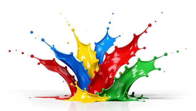 Splash Paint Multicolor Explosion Landscape Concept Illustration