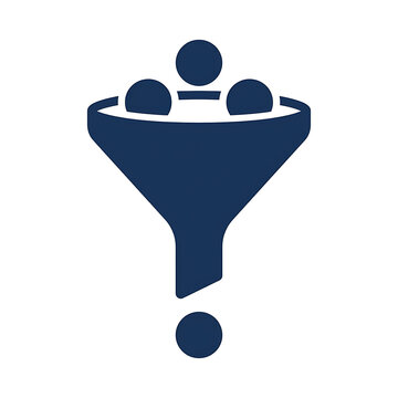 Business sales funnel icon representing lead conversion process