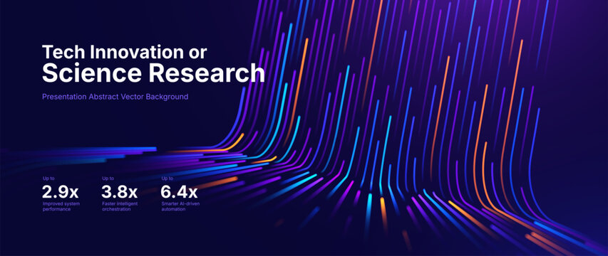 Futuristic Abstract Background Featuring Streamlined Data Channels and Artificial Intelligence Integration in a Tech-Inspired Composition. Digital Business Transformation Vector Background.