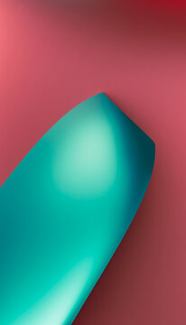 Blue curled paper sheet on red gradient background