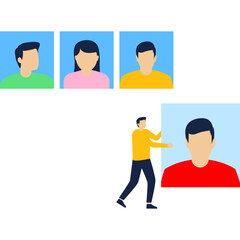 Fototapeta premium Selecting the top candidate from a stack of applicants