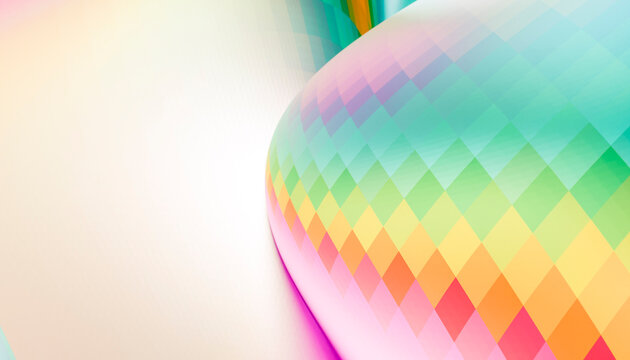 Abstract colorful geometric pattern with a rounded shape and gradient