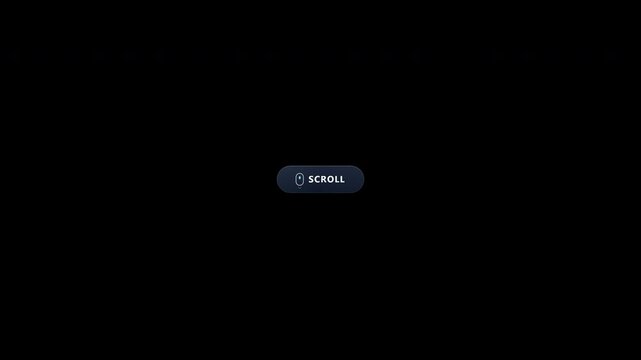 Animated scroll down indicator bounce inside a premium UI bubble