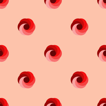 Seamless Pattern Red and Pink Swirling Floral Background, Suitable for textile design, wallpaper, or packaging design