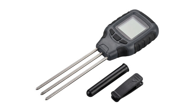 Digital Soil Moisture and pH Meter with Three Metal Probes