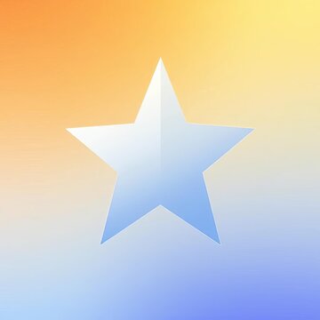 Minimalist star symbol with subtle gradient effect, simple, stars