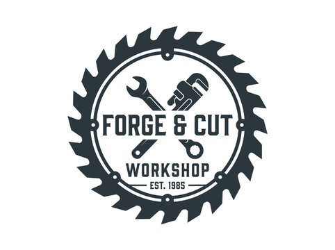 Vintage Workshop Logo Design.