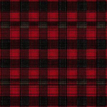 A classic red and black plaid fabric pattern with a textured weave. Ideal for rustic holiday projects or traditional textile design backgrounds.
