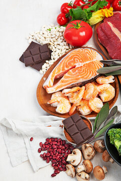 Healthy nutritious food to treat gout inflammation.