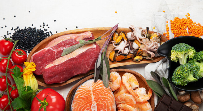 Healthy nutritious food to treat gout inflammation.