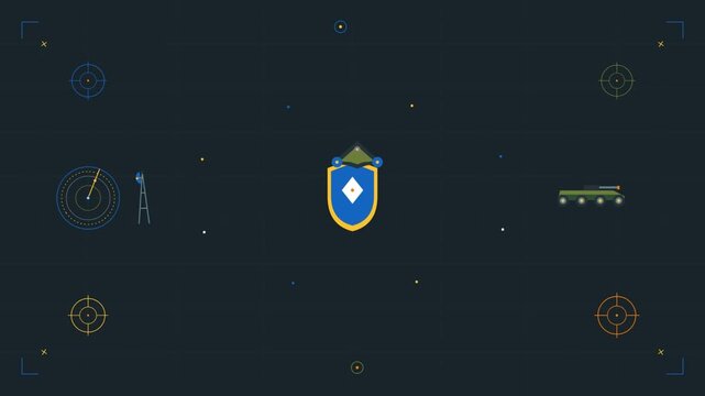 Minimalist Military Surveillance Interface Animation