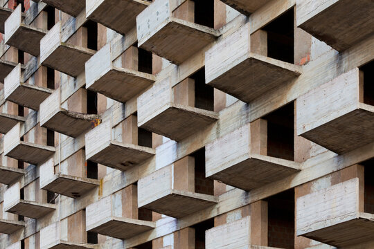 Portugal, Lagos, Construction of balconies