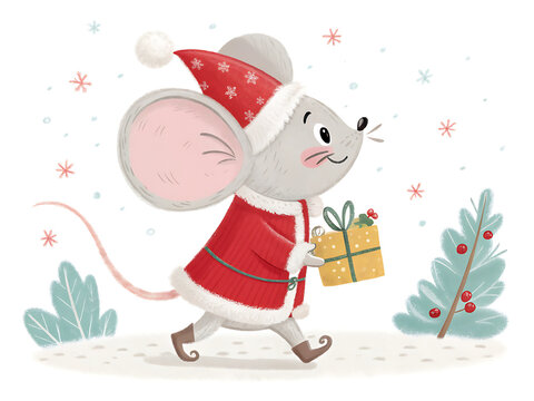 Cute Christmas Mouse