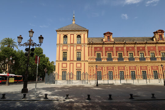 The Majestic San Telmo Palace, now the Headquarters of The Andalusian Government in Seville city, Spain