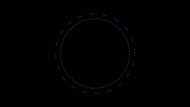 Creative Neon Glowing 10 Second Countdown Timer with GO on Black Background