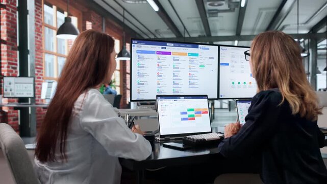 Woman Working On Laptop
