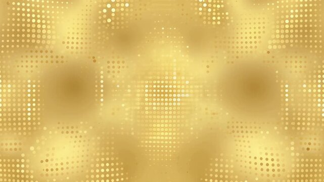 Golden halftone dots background with smooth animated pattern, rhythmic looping motion, clean geometric texture, seamless abstract visual backdrop, 4K video