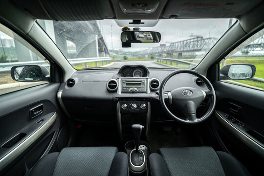 KRASNOYARSK, RUSSIA - August 21, 2026: Silver Toyota Ist