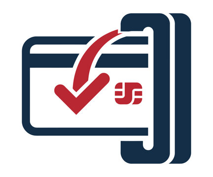 Credit card swipe payment reader icon