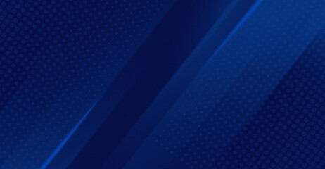Obraz premium Abstract Dark Blue Modern Technology Background with Diagonal Lines and Halftone Dot Pattern