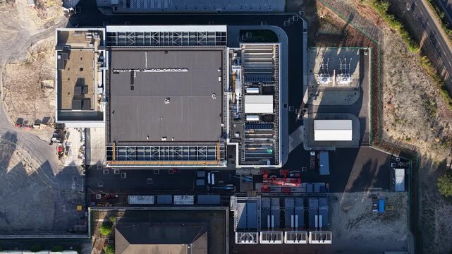 Aerial View of Longcross Park AI Data Center Campus in Surrey