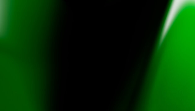 Abstract green and black gradient background with smooth glowing