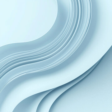 A serene and modern abstract design with soothing blue waves and layered curves
