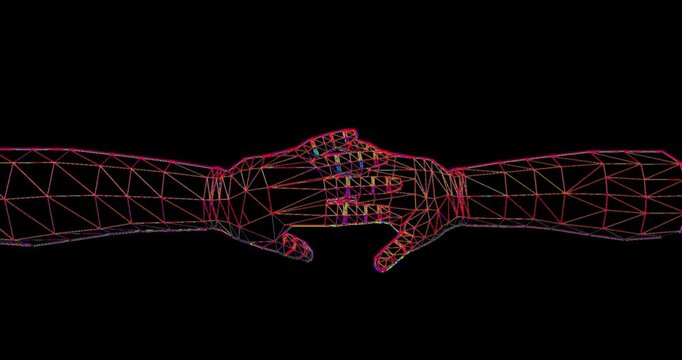 abstract fractal background. hands 1. Motion graphics Animation background Visual loops - 4K