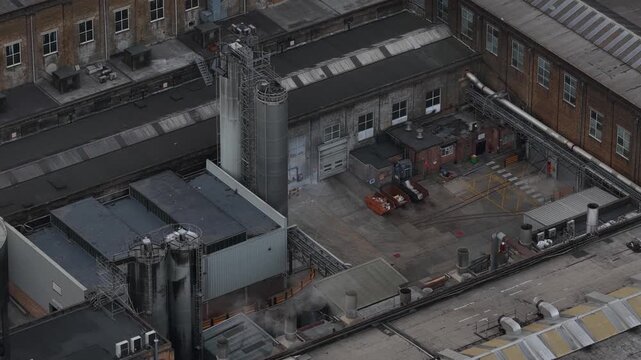 Aerial View of Kemsley Paper Mill in Sittingbourne, Kent, UK