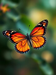 Obraz premium A delicate outline of a butterfly's wings and body, wildlife, white