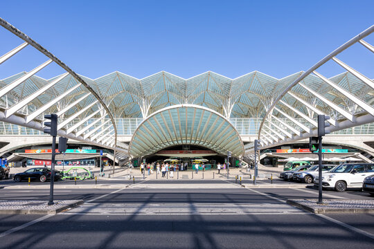 Lisbon Lisboa Oriente railway train station modern architecture by Santiago Calatrava in Lisbon, Portugal