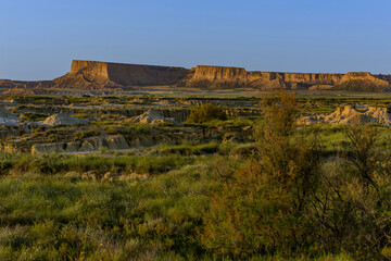 Fototapeta premium Bizarre Felsformation im Naturpark Bardenas Reales, Navarra, Spanien