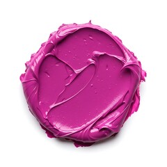 Fototapeta premium Bright pink paint spread on a surface showing texture and sheen