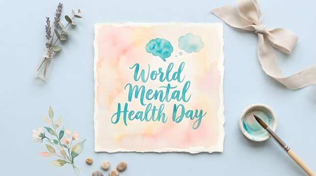 Raising awareness for world mental health day promoting wellbeing reducing stigma and supporting mental health for all