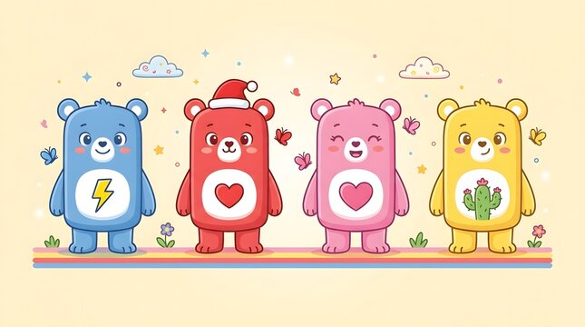 Celebrating world mental health day with care bears promoting wellbeing kindness and emotional support for all ages and backgrounds