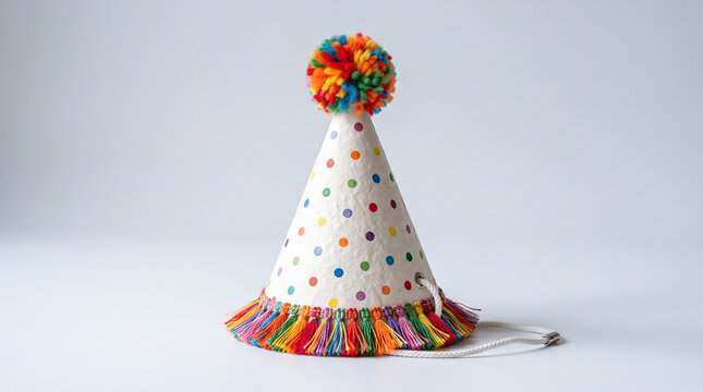 Birthday cap, party hat isolated white background