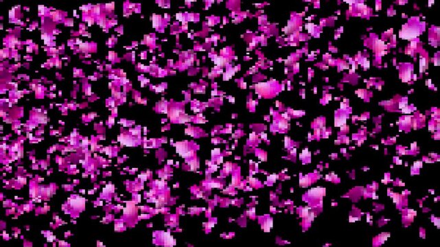 8bit風花びら背景