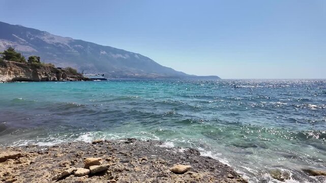 Amazing view of Pessada Beach, Cephalonia, Ionian Islands, Greece