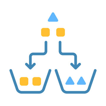 Data Classification Icon - Flat Color