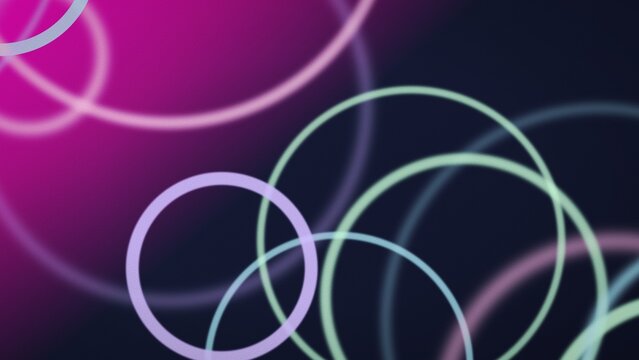 Colorful abstract glowing circles overlaying on a dark background for creative digital designs and party themes.