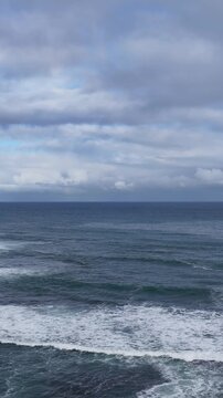 Ocean Waves Rolling Toward the Coastline of Mornington Peninsula
