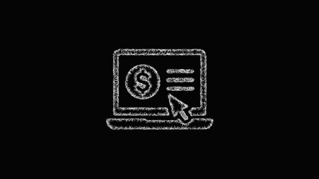 Sketch online loan icon animation - smooth progressive reveal