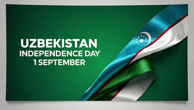 Professional patriotic graphic celebrating Uzbekistan Independence Day