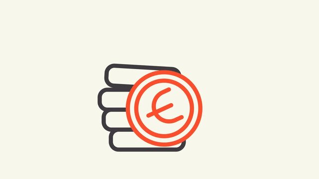 manat jumping coins animation icon