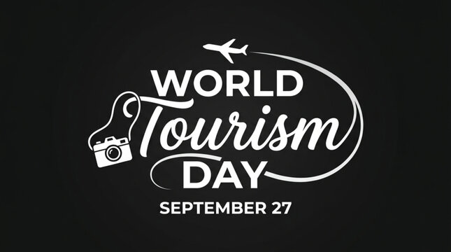 World Tourism Day September 27 Vector Illustration with Travel Icons