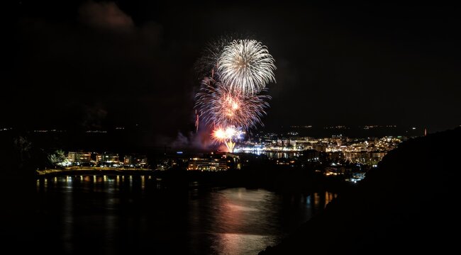 fireworks in the city