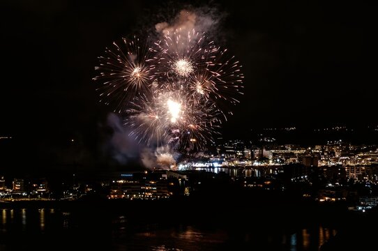 fireworks in the city
